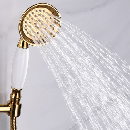 Rociador de teléfono de latón metálico con PVD de oro de envío gratuito que ahorra agua, pulverizador de ducha de mano