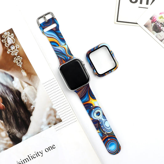 Bracelet de montre en silicone imprimé à la mode