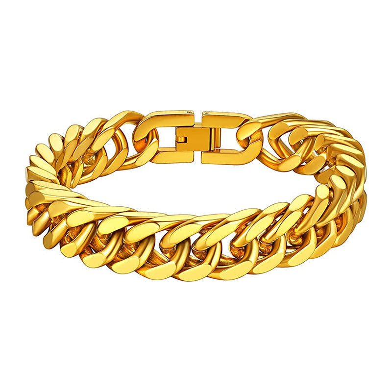 Pulsera personalizada de acero de titanio estilo punk