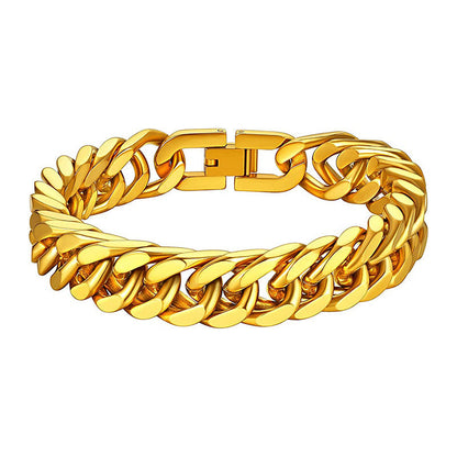 Pulsera personalizada de acero de titanio estilo punk