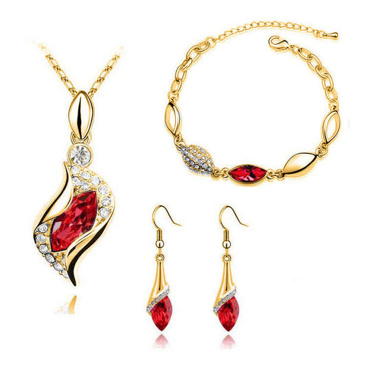Parure de bijoux en zircon Angel Fairy Horse Eye