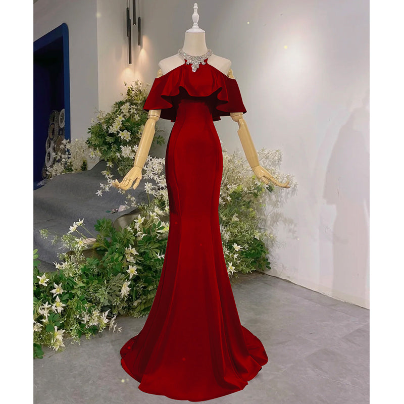 Robe de mariée sirène lie de vin pour femme Toast Clothing