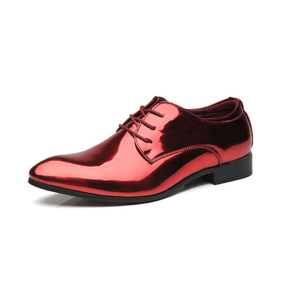 Chaussures en cuir à bout pointu britanniques pour hommes, mode, chaussures pour hommes en cuir brillant, chaussures en cuir de commerce extérieur Amazon Wish LAZADA