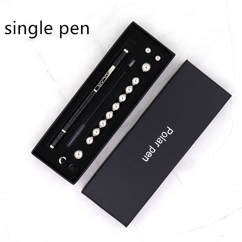 Boîte cadeau anti-stress Kits dorés noirs amusants Stylo polaire magnétique Fidget avec stylet bille