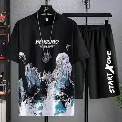Short-sleeved Shorts Suit Men's Summer New Sports And Leisure