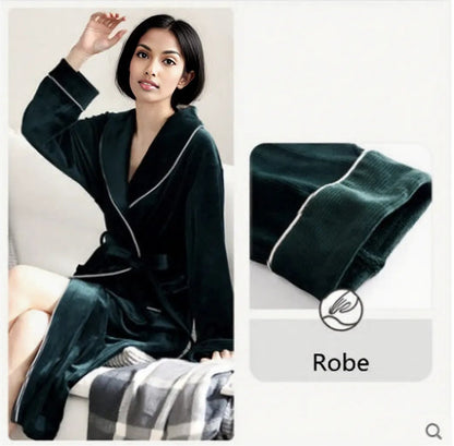 Robe unisexe d'hiver en velours de flanelle île de Bourgogne pour hommes et femmes