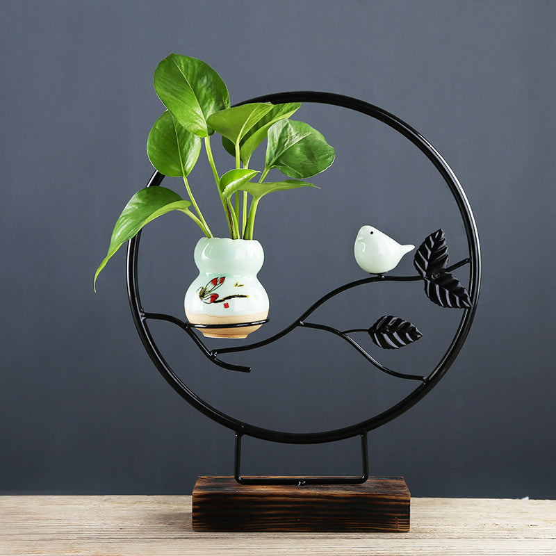 Vase Salon Pot de Fleur en Céramique Décoration Nordique de Table