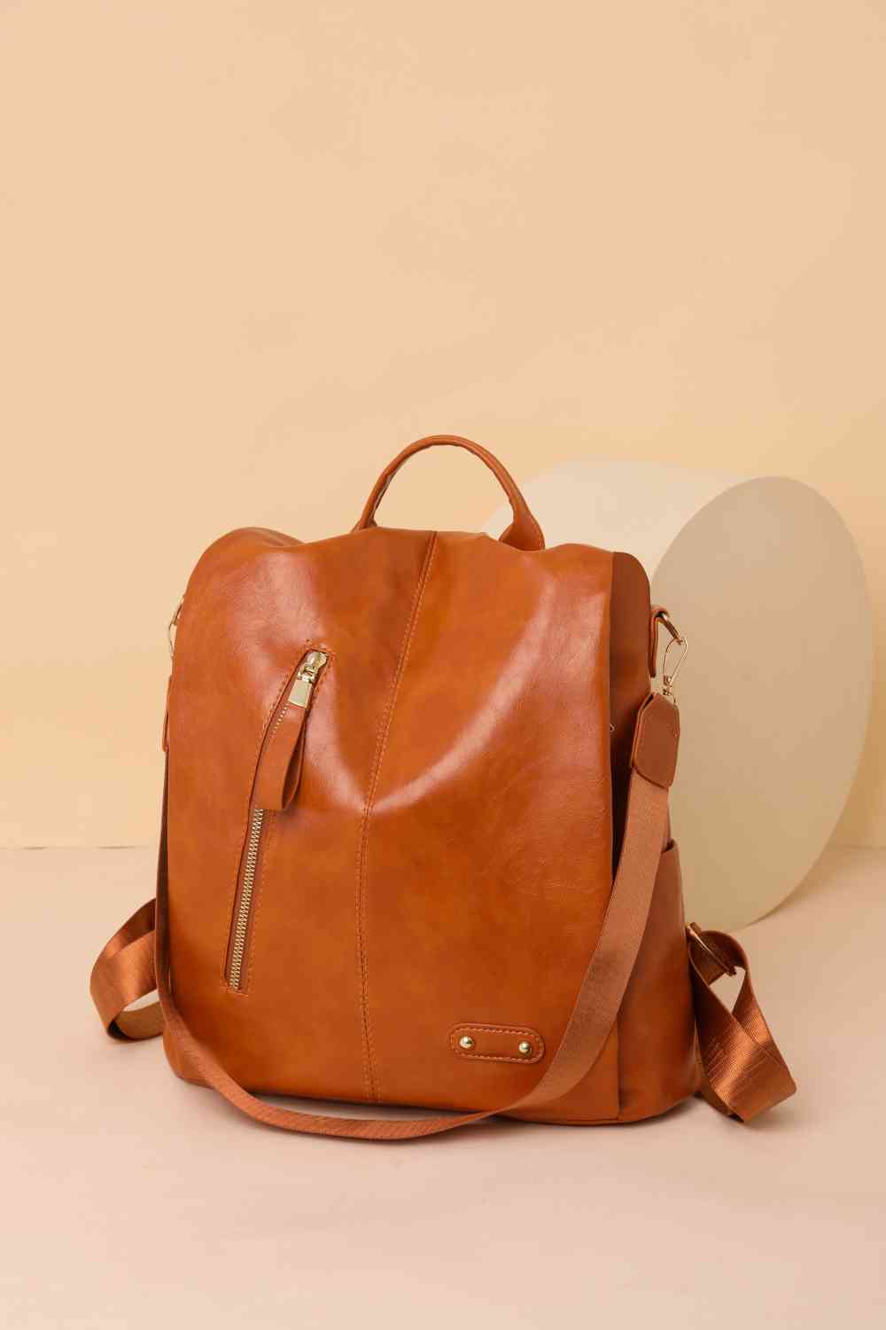 Mochila Marcy con cremallera y bolsillos – Elegante bolso multiusos de uso diario para mujer