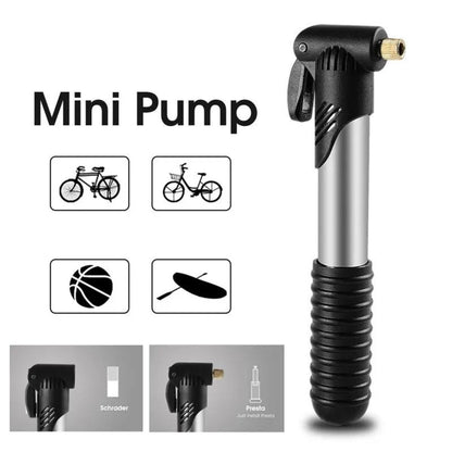 BIKING Bomba de aire portátil para bicicleta, mini bomba de mano para ciclismo, inflador de neumáticos de bola, válvula Schrader Presta, accesorios para bicicleta de carretera