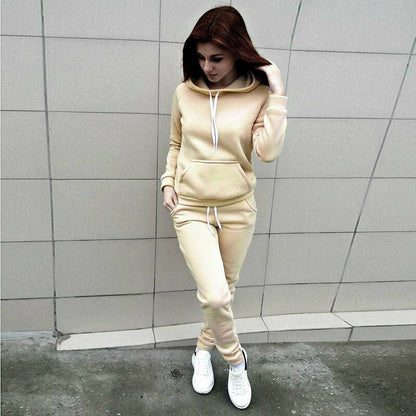 Autumn and winter hooded suit sweater