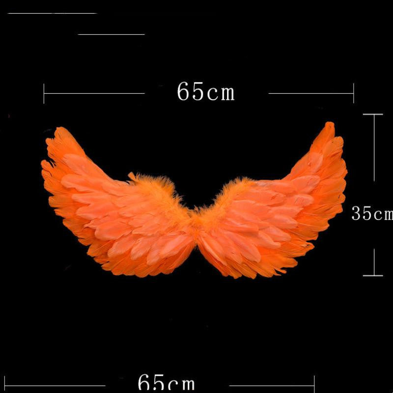 Ailes Accessoires Fleur Fille Robe De Fête Halloween Noël Spectacle Ailes en Plumes