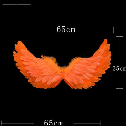Ailes Accessoires Fleur Fille Robe De Fête Halloween Noël Spectacle Ailes en Plumes