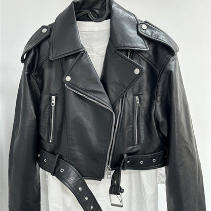 Blouson de moto en textile court