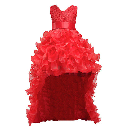 Vestido de niña vestido de boda vestido de niña de las flores falda niña princesa vestido disfraz falda cola 888 piano