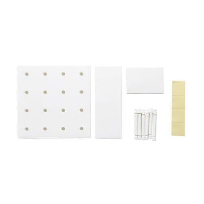 Simple wall-mounted plastic hole plate storage rack