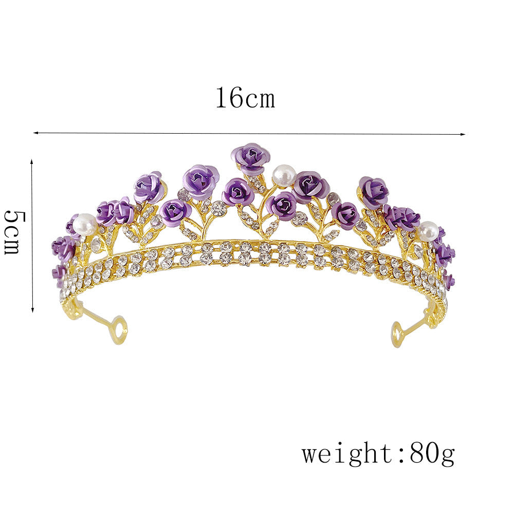 Purple Rose Crystal Jewelry
