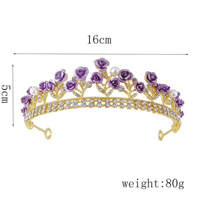 Purple Rose Crystal Jewelry