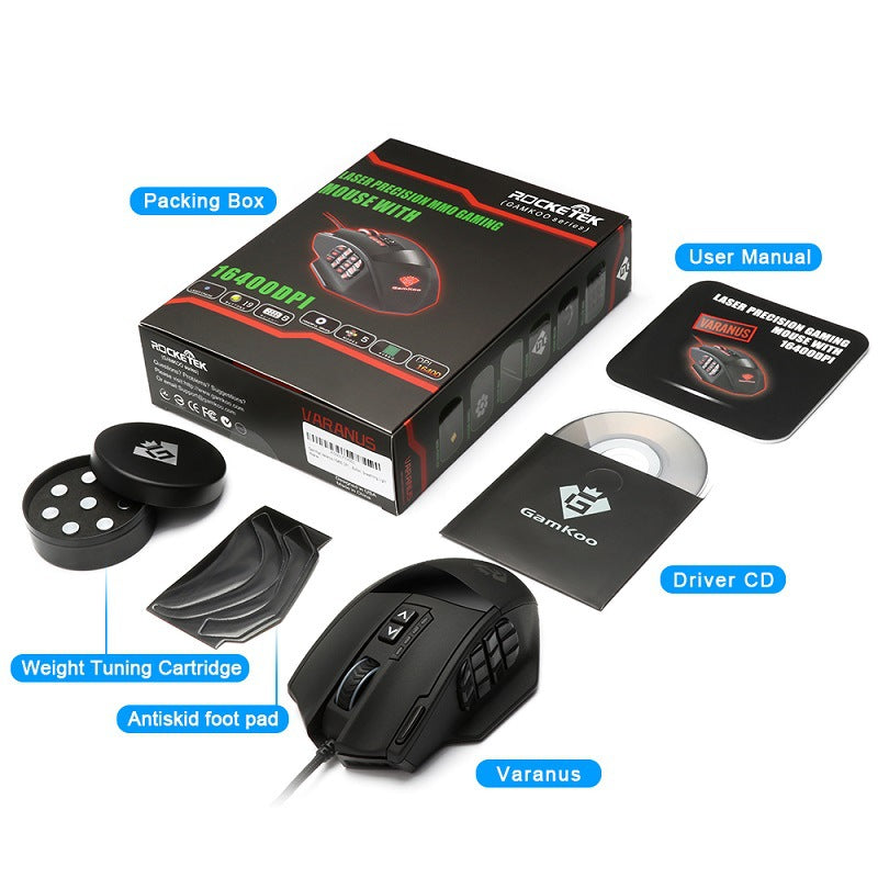 Souris de jeu rétroéclairée RGB