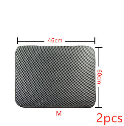 Tapis de litière double couche pour chats, tapis de litière pour animaux de compagnie, tapis de litière pour chats, accessoire de propreté pour maisons de chats