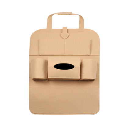 Bolsa de almacenamiento para coche, de fieltro, para la parte trasera del asiento, larga y grande