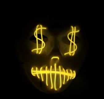 Masque de fête LED dollar américain
