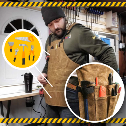 Leather webbing apron