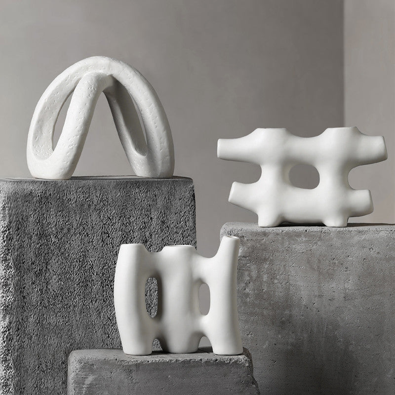 Simple Modern Creative Ceramic Vase Decoration Living Room Flower Arrangement
