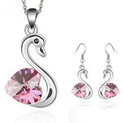 Crystal Love Swan Jewelry