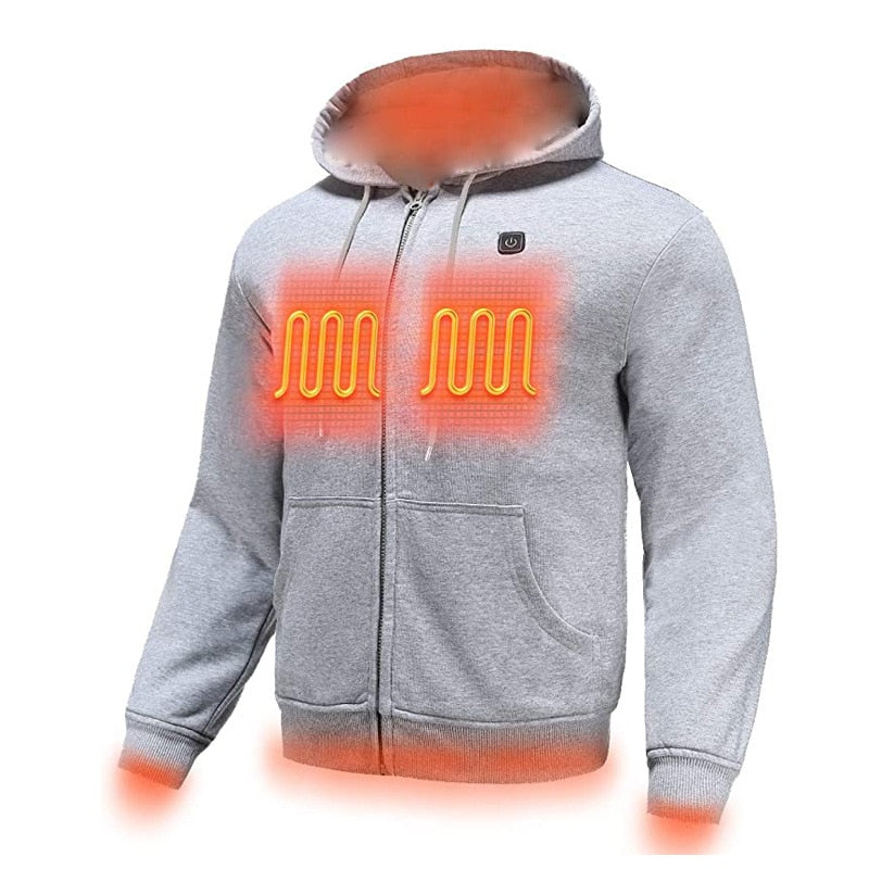 Sudadera con capucha calefactable