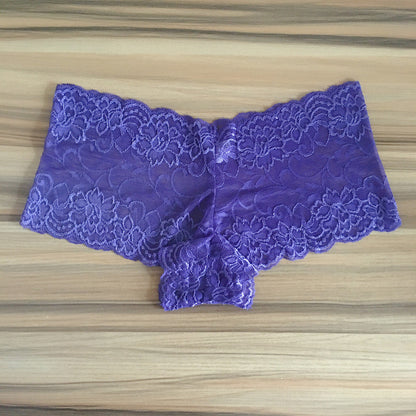 Women's Plus Size Sexy Lace Boxer Briefs