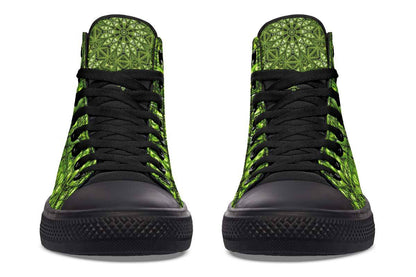 Printed Couple High Top Canvas Shoes