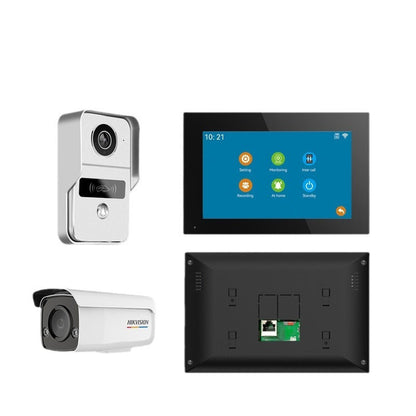 Vidéophone 1V2, surveillance en temps réel, sonnette sans fil, système d'interphone intelligent