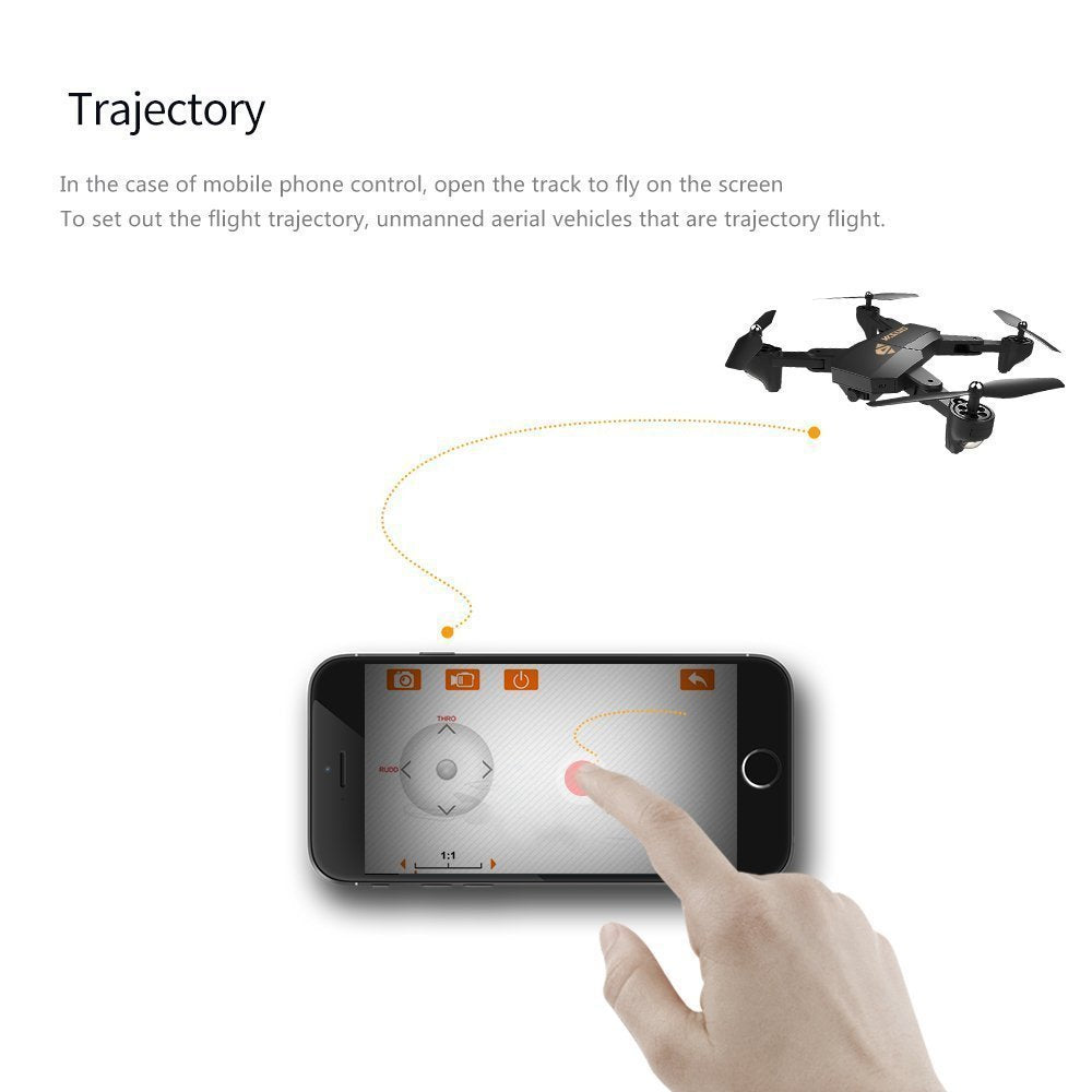 Folding Fixed-Height Aerial Drone – 4-Channel RC Quadcopter with Camera