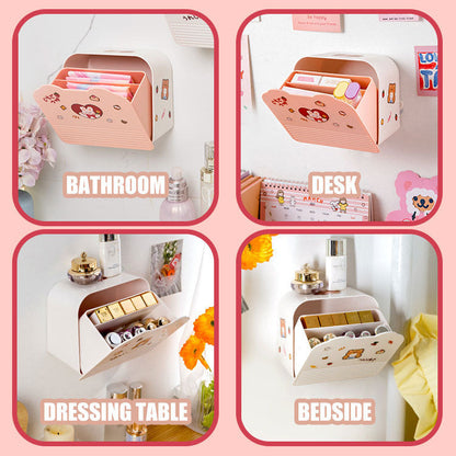 Wall-mounted Sanitary Napkin Storage Box For Girls