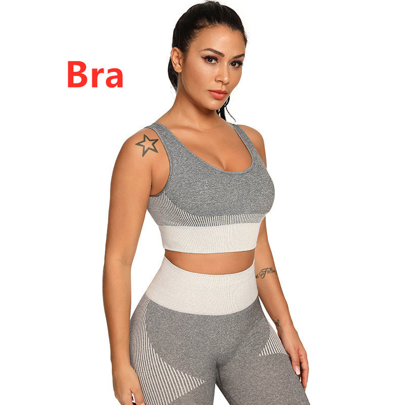 Ensemble de yoga 2 pièces pour femmes Survêtement de fitness Soutien-gorge