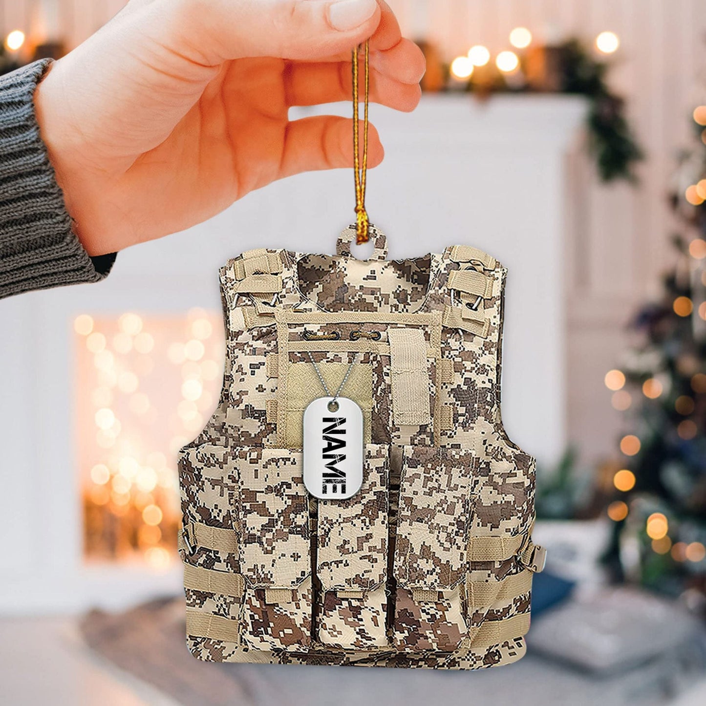 Personalized Veteran Soldier Backpack Charm – Acrylic Pendant