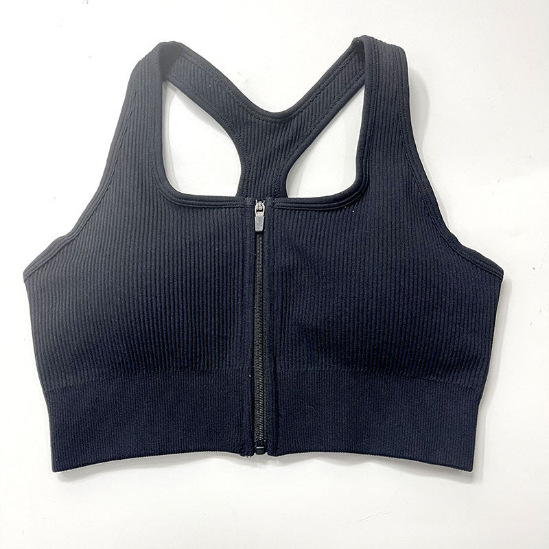 Sujetador deportivo para mujer con cremallera, productos nuevos de otoño e invierno