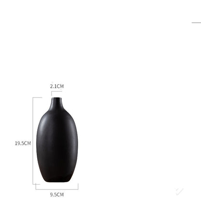 Factory Hot Sale Simple Style Light Luxury Small Restaurant Ceramic Decoration Vase