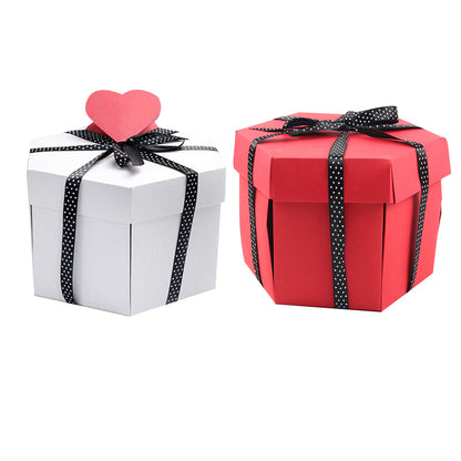 Nuevo embalaje hexagonal de regalo con caja sorpresa explosiva