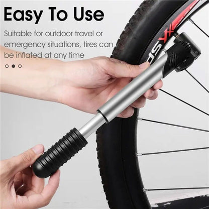 BIKING Bomba de aire portátil para bicicleta, mini bomba de mano para ciclismo, inflador de neumáticos de bola, válvula Schrader Presta, accesorios para bicicleta de carretera