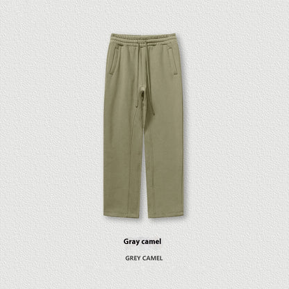 Solid Color Loose Track Pants Velvet Thickened Casual Pants