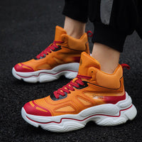 Zapatillas de suela gruesa con aumento de altura, estilo "net red"