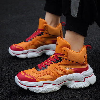 Zapatillas de suela gruesa con aumento de altura, estilo "net red"