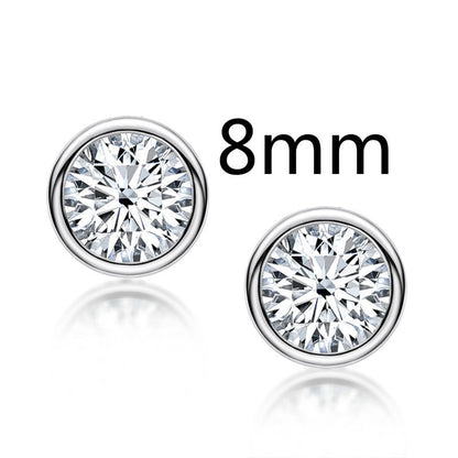 Celestial Sparkle™ | Personalized 925 Sterling Silver Moissanite Studs (0.5–2 Carat)