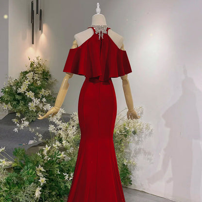 Robe de mariée sirène lie de vin pour femme Toast Clothing