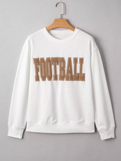 Sweat-shirt ras du cou avec lettrage graphique 3D FOOTBALL