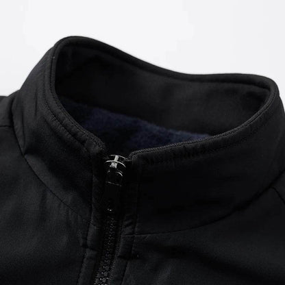 Luxury Men’s Warm Fleece Jacket – Windproof, Rainproof, and Snowproof Overcoat