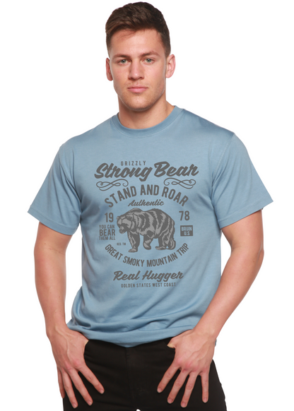 T-shirt graphique Strong Bear en bambou/coton bio à manches courtes pour homme
