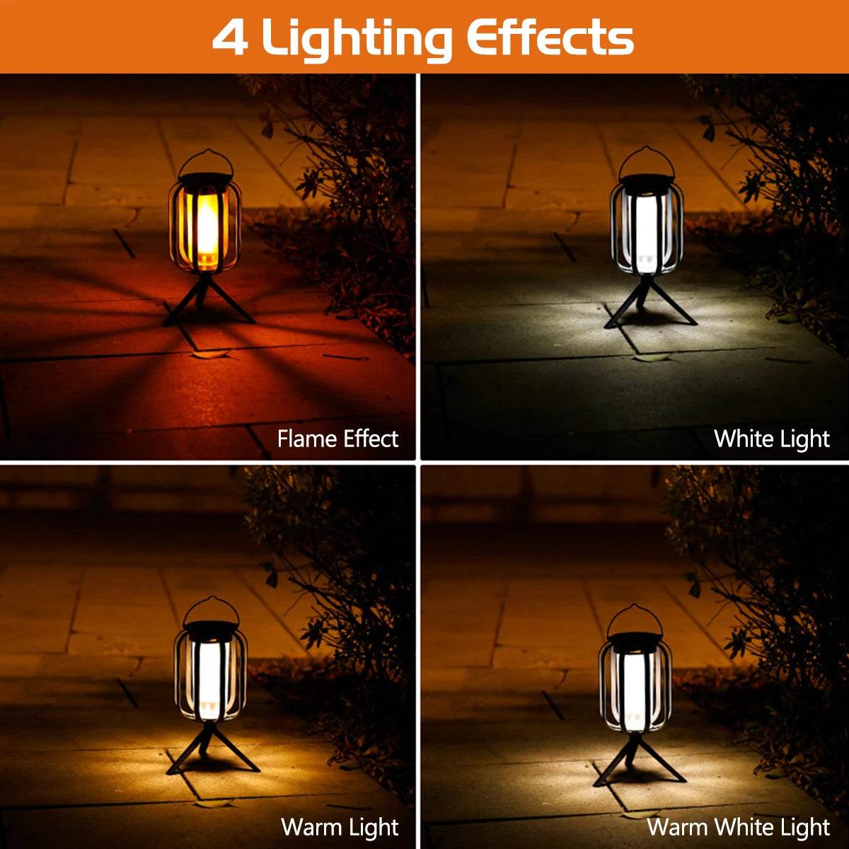 Flickering Firelight Lantern – Weatherproof & Wireless for Outdoors!