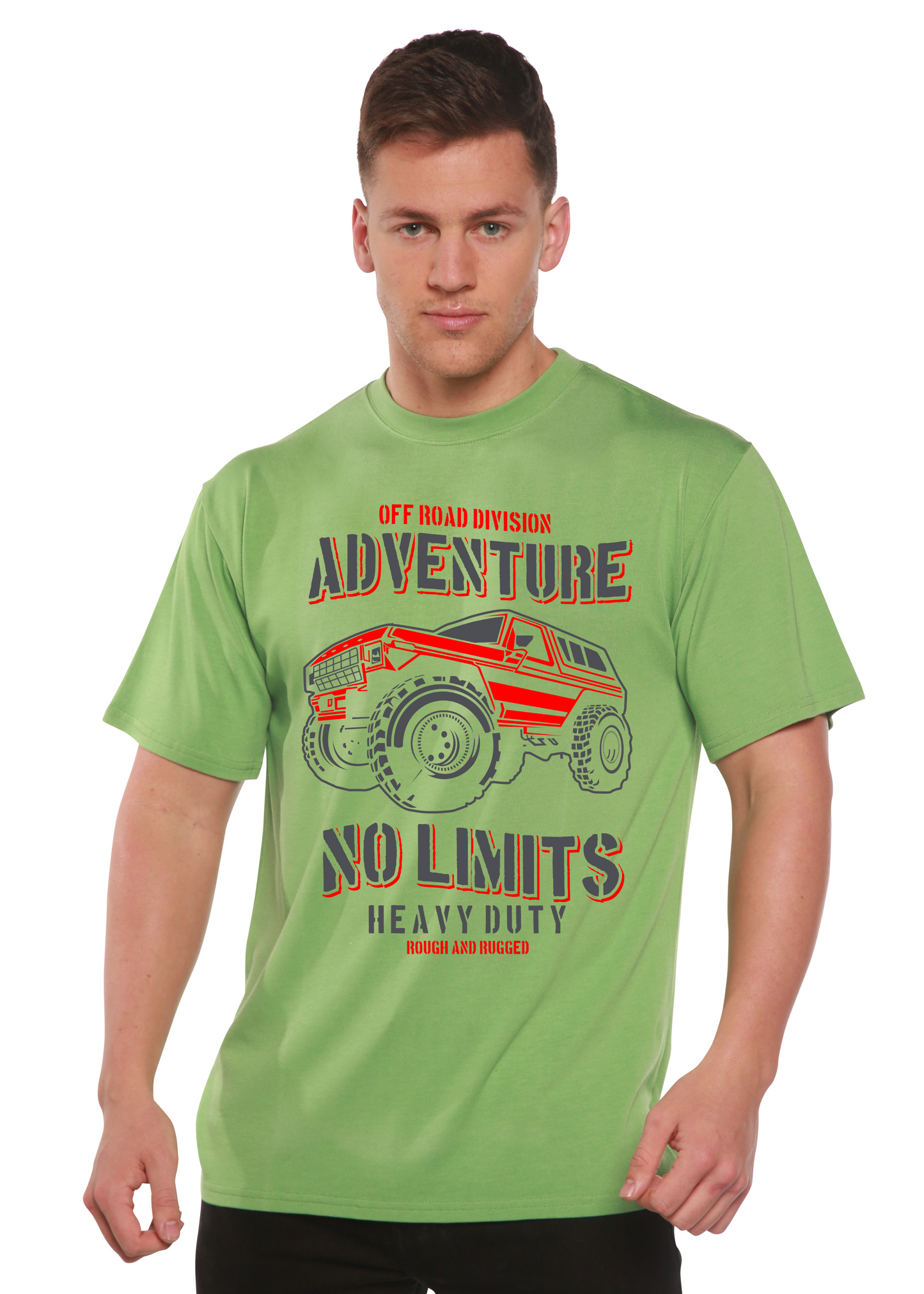 T-shirt graphique à manches courtes en viscose de bambou/coton biologique pour homme No Limits Spun Bamboo®